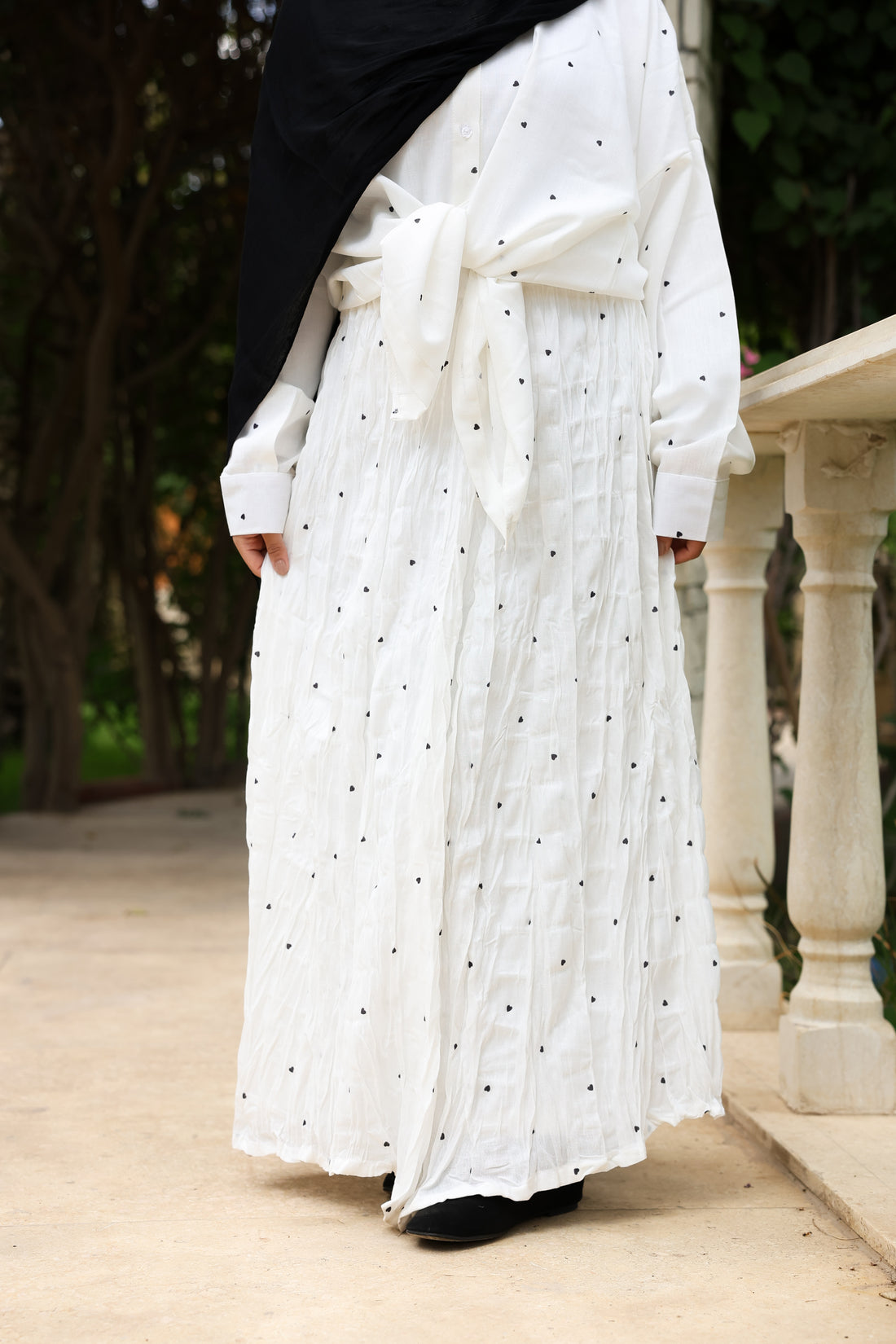 white skirt
